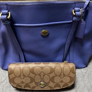 Coach Purple Tote with matching Wallet